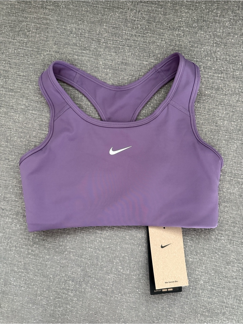 Nike Women's Swoosh Medium Support Padded Dri-FIT Sports Bra in Purple